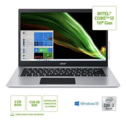 Notebook Acer Aspire 5 A514-53-32lb Intel Ci3 4gb 128gb | R$2599