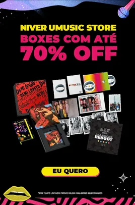 ATÉ 70% DE DESCONTO EM BOXES SELECIONADAS - Aniversário Universal Music Store