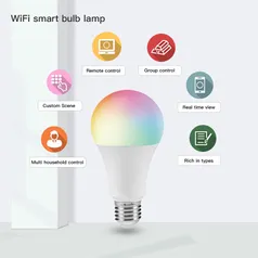 [Internacional | AME R$21,53] Lâmpada Inteligente Fcmila TY007 Wi-Fi LED 9W - Compatível com Alexa e Google Home