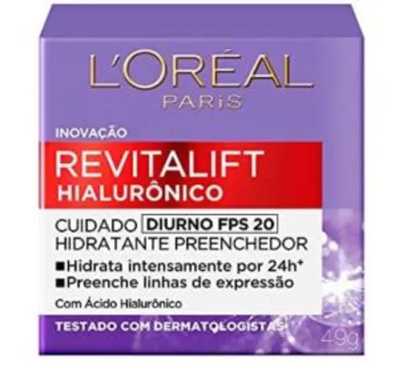 [Prime] Creme Revitalift Hialurônico Diurno Fps 20, L'Oréal Paris | R$ 39