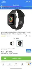 [R$340 MagaluPay] Apple Watch series 3 38mm gps | R$1.549