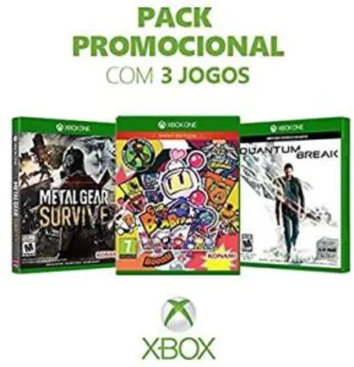 Microsoft Box Games - Metal Gear Survive + Super Bomberman R + Quantum Break - Xbox One