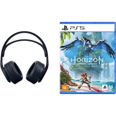 Headset Sem Fio Pulse 3D Midnight Black + Game Horizon Forbidden West - PS5