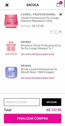 Brindes em compras acima de 239 | Época Cosméticos