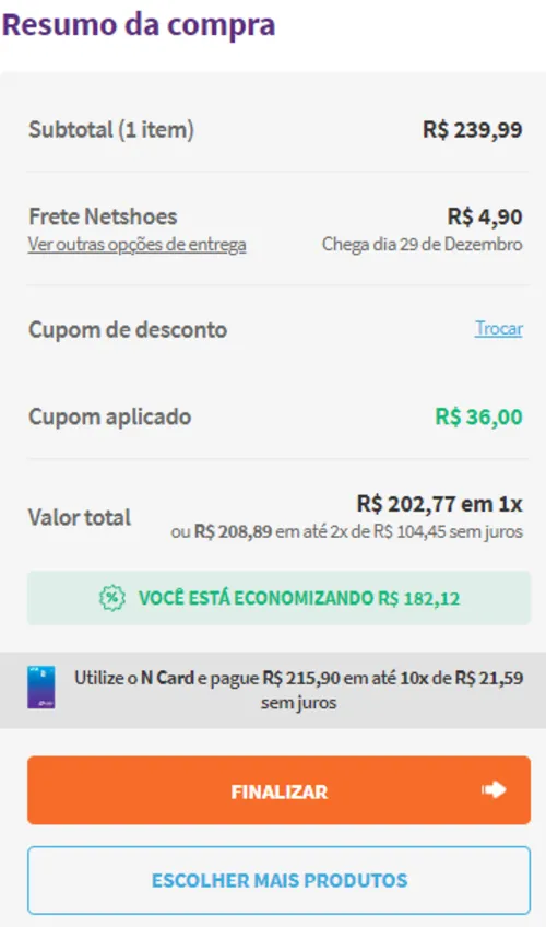 Imagem na descrição da promoção