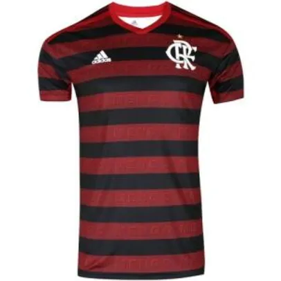 Camisa I Flamengo Home 2019 - Adulto Torcedor - Listrada Preto E Vermelho Masculina