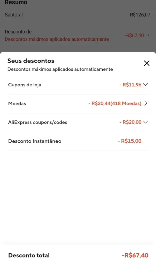 Imagem na descrição da promoção