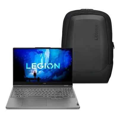 Foto do produto Kit Notebook Gamer Legion 5i i7-12700H 16GB 512GB SSD RTX3060 W11 15.6&quot; 82TB0000BR + Mochila