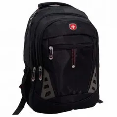 Mochila p/ Notebook Até 17" MB-NJ300 em Nylon, Compartimentos externos, Costas Acolchoadas, Zíper Duplo, Preta - Travel Max