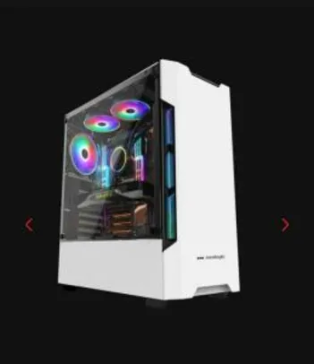 Gabinete Gamer RGB Neologic Branco - NL-C301W | R$200