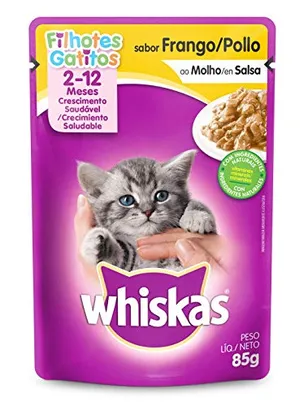 Ração Úmida Whiskas Sachê Frango Filhotes 85g