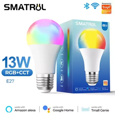 Lâmpada LED inteligente Wifi E27 RGB 13W SMATRUL