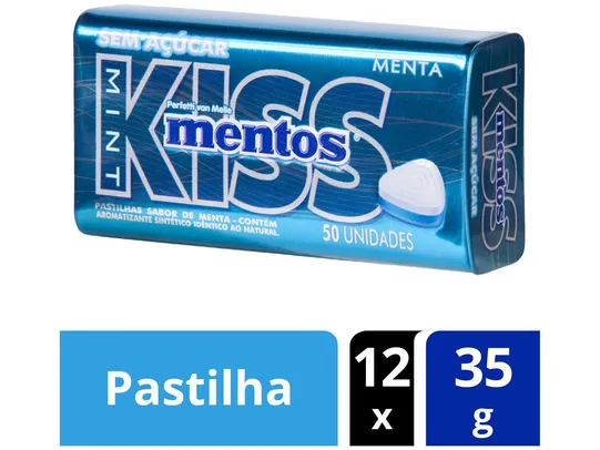 [App + C.Ouro] Pastilha Mentos Kiss Mint 12 Un | R$72