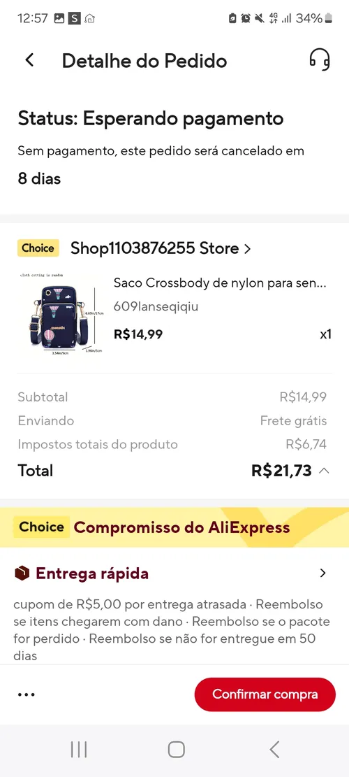 Imagem na descrição da promoção