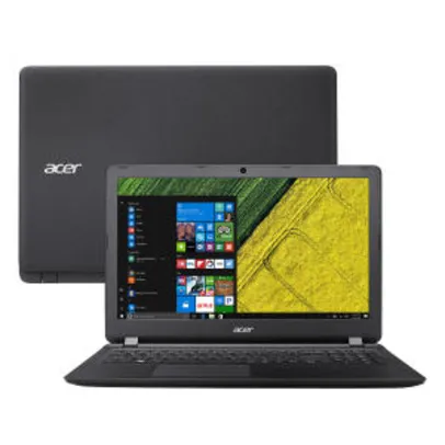 Notebook Acer Intel Celeron Quad Core N3450 4GB 500GB Windows 10 Tela 15,6" Es1-533-C27U Preto  por R$1.169