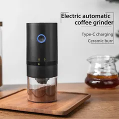 Moedor de café elétrico portátil, Tipo automático C USB recarregável, Cerâmica 