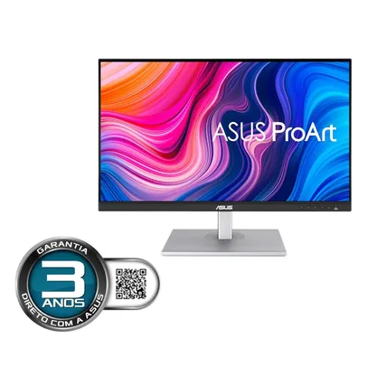 Monitor Profissional Asus ProArt 27' IPS, Wide, 4K UHD, 100%sRGB, Calman Certified, HDMI/DisplayPort, ProArt Preset/ProArt Palette - PA279CV