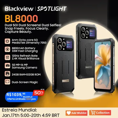 Blackview BL8000 5G Rugged Smartphone, Celular, 6.78 