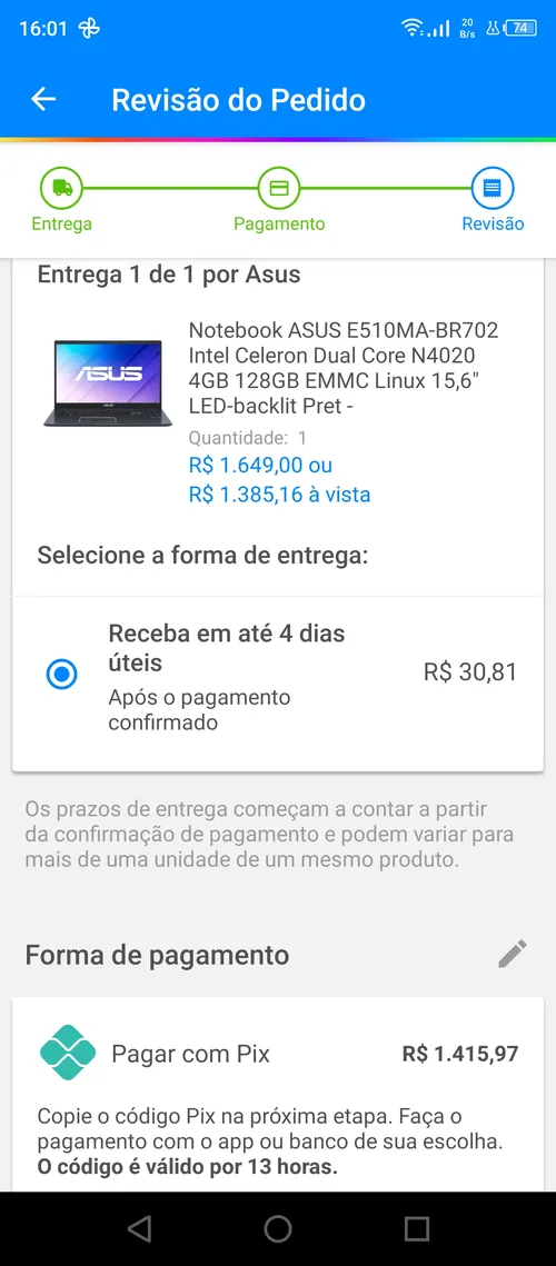 Imagem na descrição da promoção