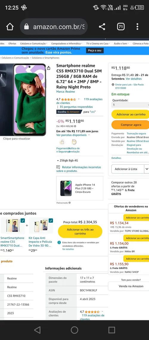 Imagem na descrição da promoção