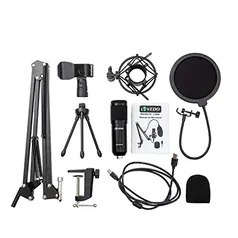 Kit Microfone VEDO Bm800 USB Condensador Estúdio Profissional Brastoy