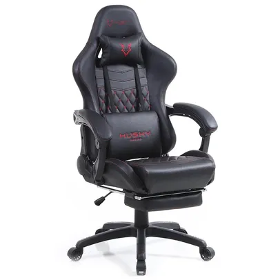 Cadeira Gamer Husky Gaming Tempest 700, Preto e Vermelho, Com Almofadas, Descanso Para Pernas Retrátil, Reclinável - HGMA075