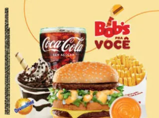 [BOB'S FÃ] 1 SANDUÍCHE CLÁSSICO + REFRI REFIL + SUNDAE + BATATA PALITO MÉDIA + MOLHO CHEDDAR