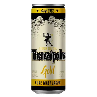 Cerveja Lager Puro Malte Gold Therezópolis Lata 350ml