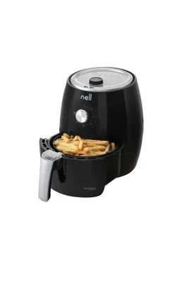 [C. OURO] Fritadeira Elétrica sem Óleo/Air Fryer Nell Smart - Preta 2,4L com Timer 