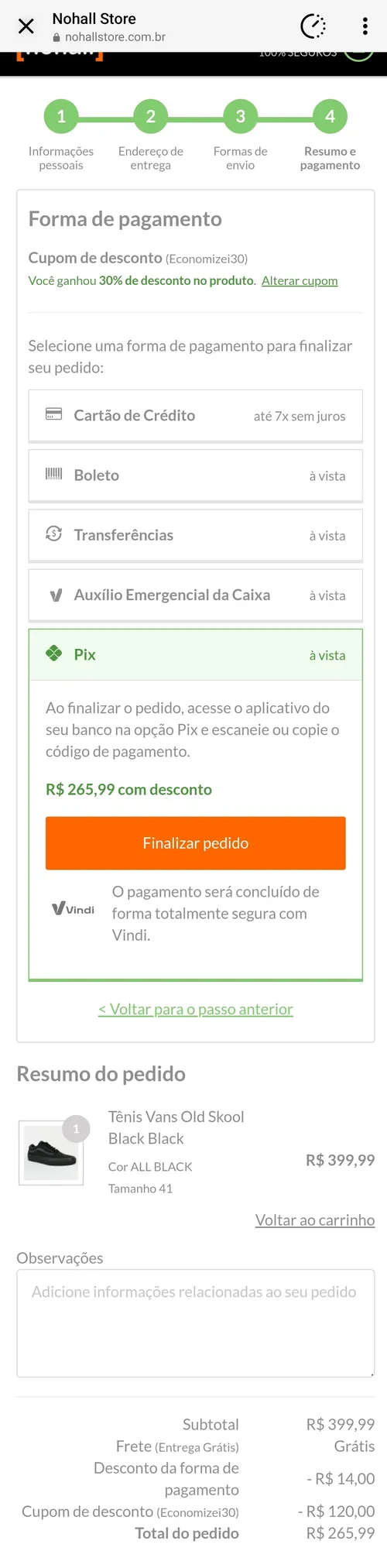 Imagem na descrição da promoção