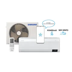 Ar Condicionado Split Inverter Samsung WindFree PowerVolt Sem Vento Frio 9.000 BTUs (Bivolt)