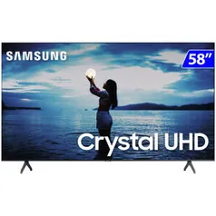 Smart TV Samsung LED 58" 4K WiFi Tizen Crystal UHD UN58TU7020GXZD | R$ 2726