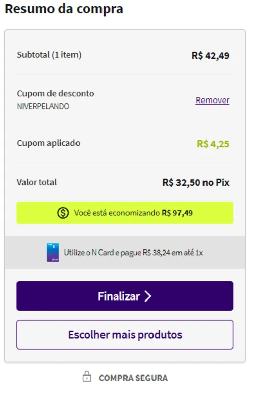 Imagem na descrição da promoção