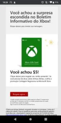 (Pessoas Selecionadas). Ganhe um Gift card Xbox de R$25.