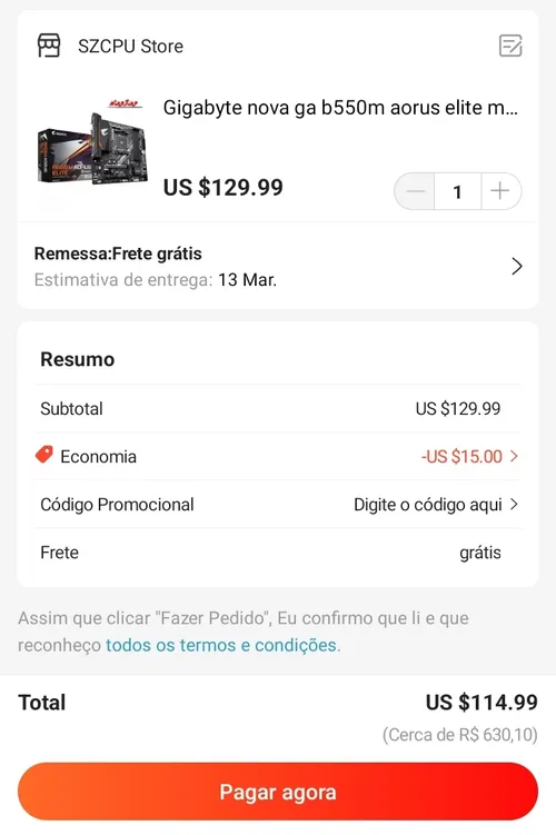 Imagem na descrição da promoção