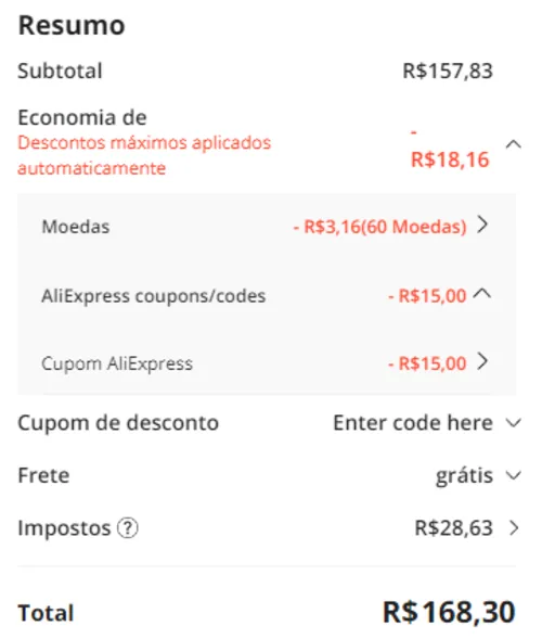 Imagem na descrição da promoção