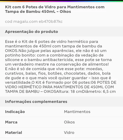 Imagem na descrição da promoção