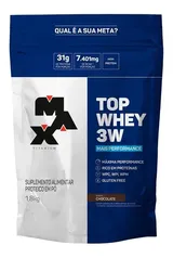 Top Whey 3w Mais Performance 1,8kg Max Titanium Sabor Chocolate