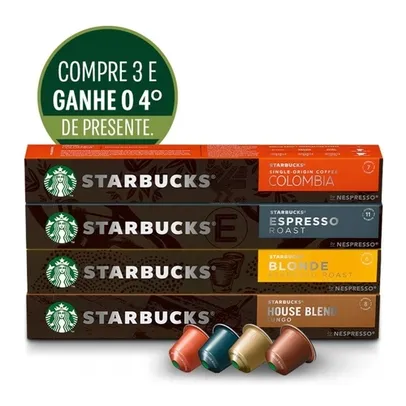 [compre 4 pague 3] Kit Starbucks by Nespresso R$74