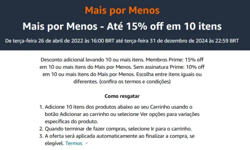 Imagem na descrição da promoção