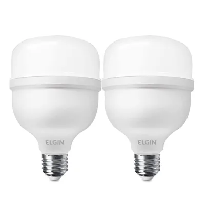 Kit 2 Lâmpadas Super Bulbo Led Alta Potencia 40w 6500k- Elgin/ G-Light