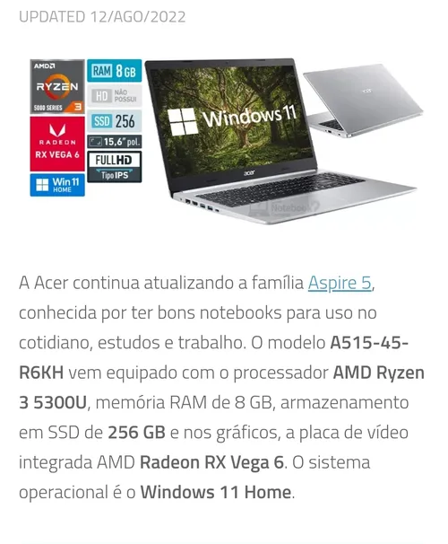 Imagem na descrição da promoção