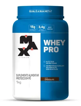 Whey Pro - 1000G Chocolate - Max Titanium, Max Titanium