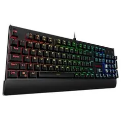 Teclado mecânico Redragon Kala RGB switch azul K557 - R$294