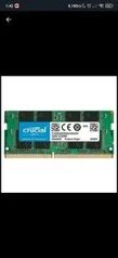 Memória Crucial, 8GB, 2666MHz, DDR4, Para Notebook, CL19