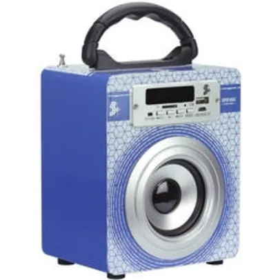 [AME 50] Caixa De Som Bluetooth 5+ Com Usb E Leitor De Cartão Cor Azul Spk-6 - Nêmesis | R$ 100