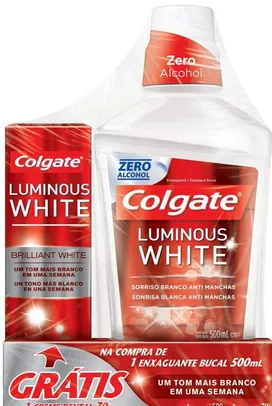 Enxaguante Bucal Colgate Luminous White 500ml Promo 1 Creme Dental