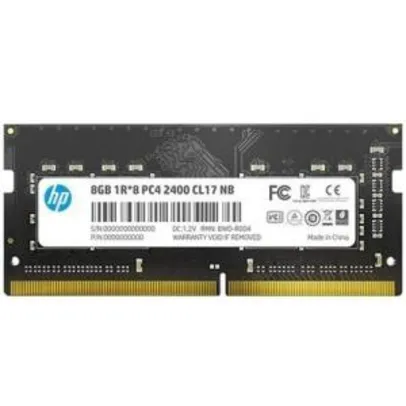 memoria HP S1, para notebook DDR4 8 GB, 2400mhz, CL 17 | R$280