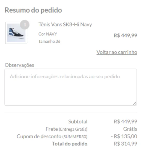 Imagem na descrição da promoção