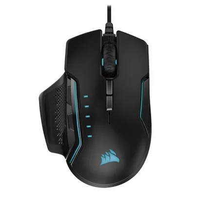 Mouse Gamer Corsair Glaive RGB PRO, 18.000 DPI, 7 Botões Programáveis, Black, CH-9302211-NA - Open Box